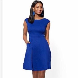 NY&CO Bateau cotton fit and flare dress